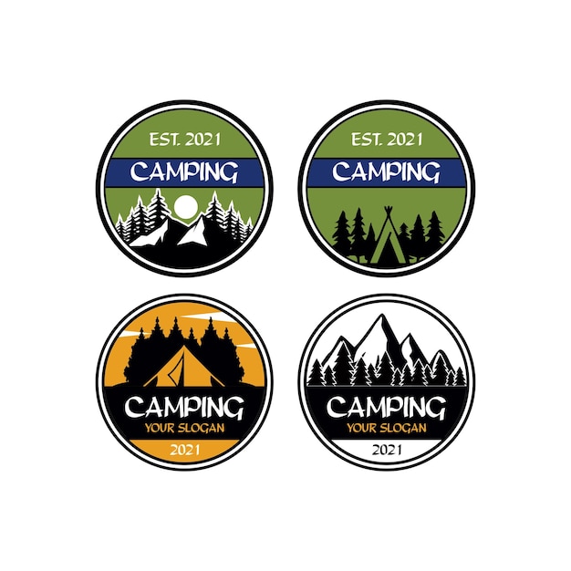 Camp logo adventure logo vector