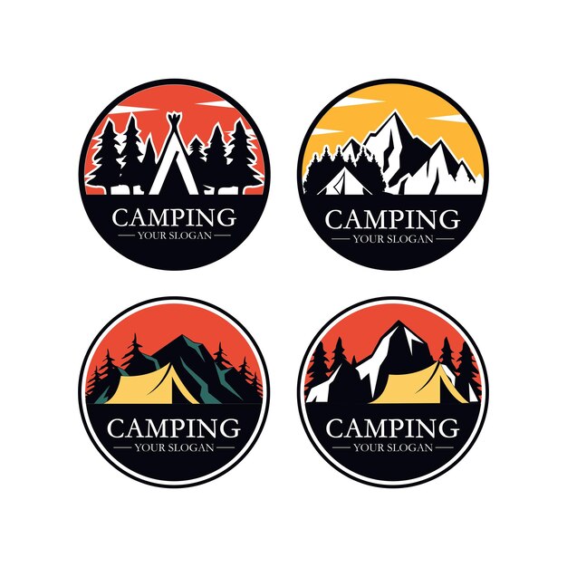 Camp logo adventure logo vector