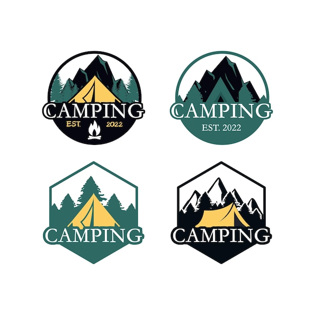 Camp logo adventure logo vector