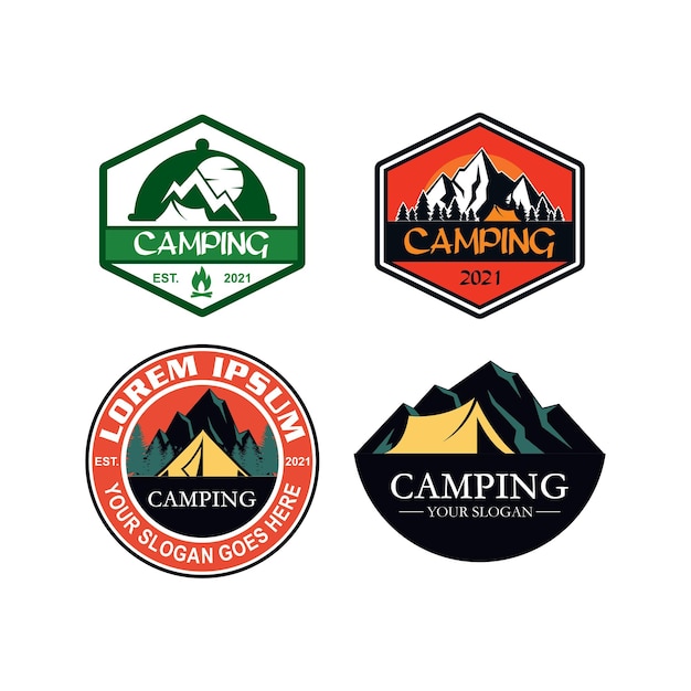 Camp logo adventure logo vector