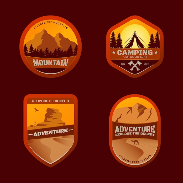 Camping and adventure badges