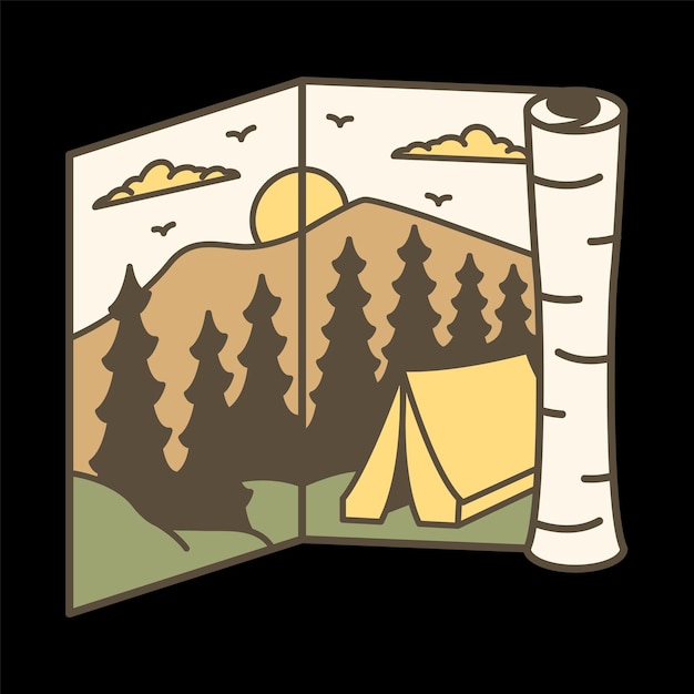 Camping and adventure graphic illustration vector art tshirt design