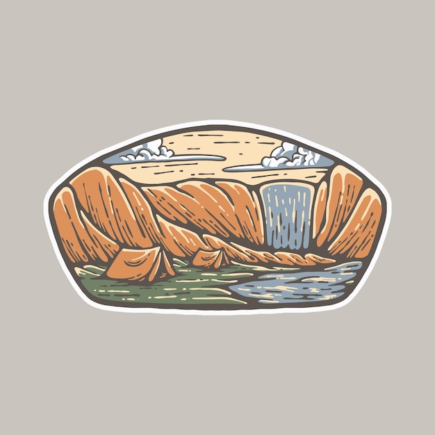 Camping and beauty nature graphic illustration vector art tshirt design