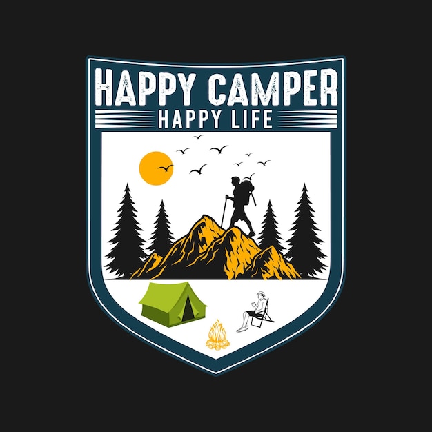 Camping creative tshirt design vector Adventure tshirt design Outdoor t shirt designprint Camp