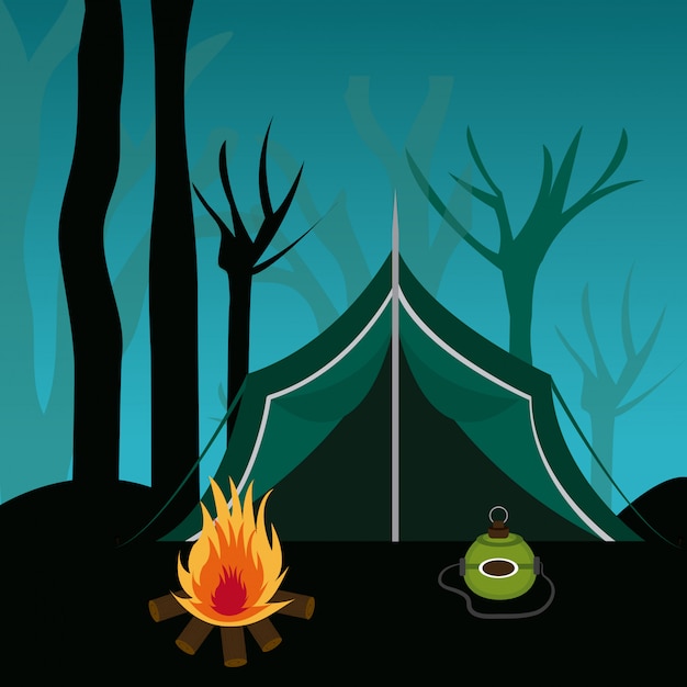 Vector camping design.