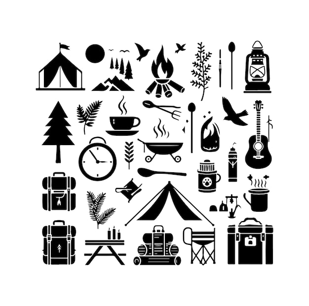 Camping elements set