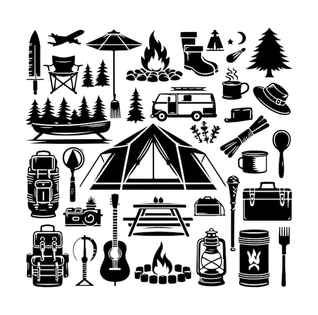 Camping elements set