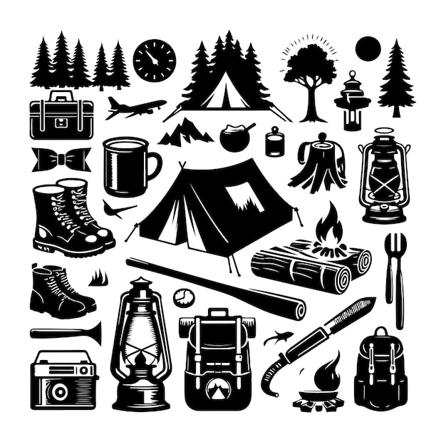 Camping elements set