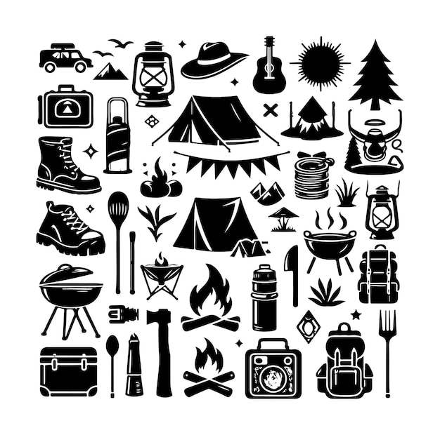 Camping elements set