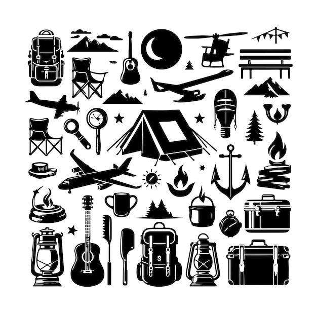 Camping elements set