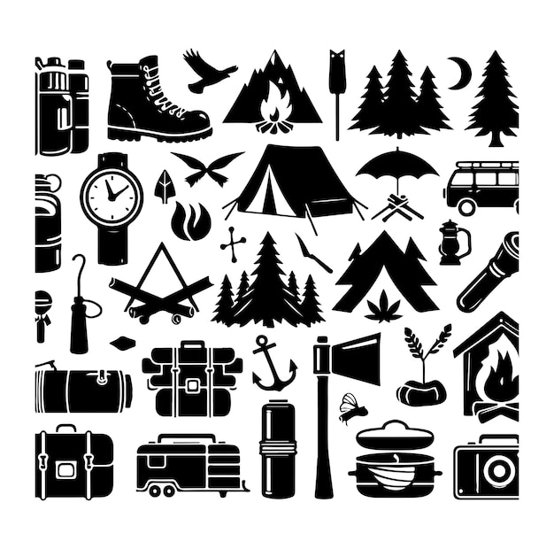 Camping elements set