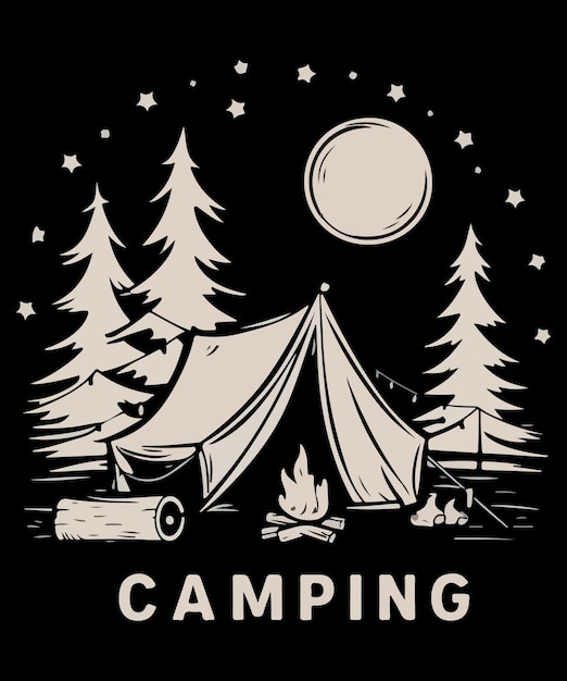 Camping Funny Outdoors T Shirt Design