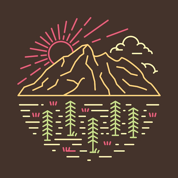 Camping in the good nature graphic illustration vector art tshirt design