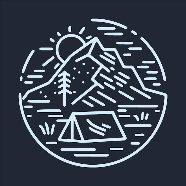 Camping and good nature graphic illustration vector art tshirt design