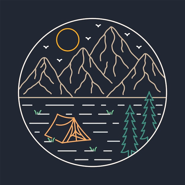 Camping graphic illustration vector art tshirt design