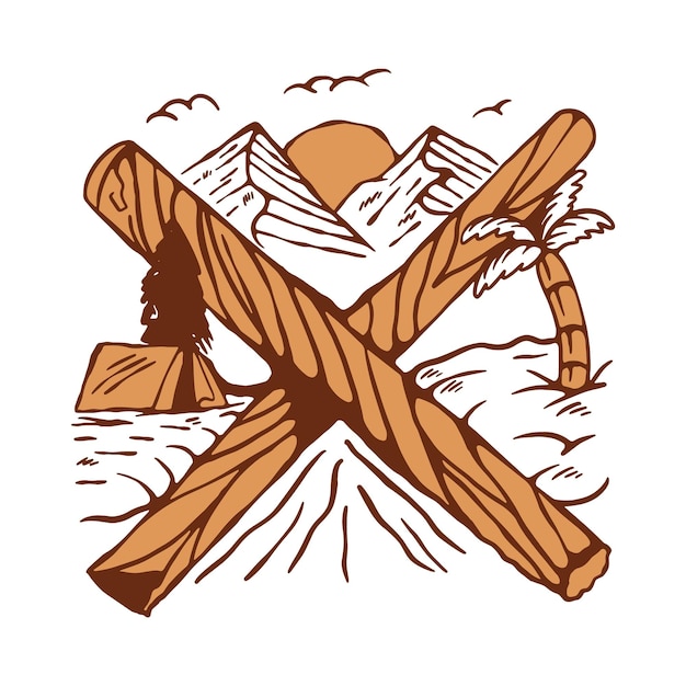 Camping graphic illustration vector art tshirt design