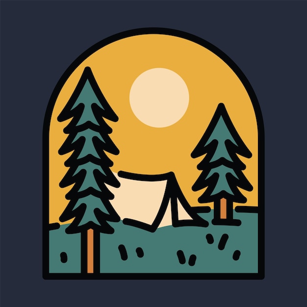 Camping graphic illustration vector art tshirt design