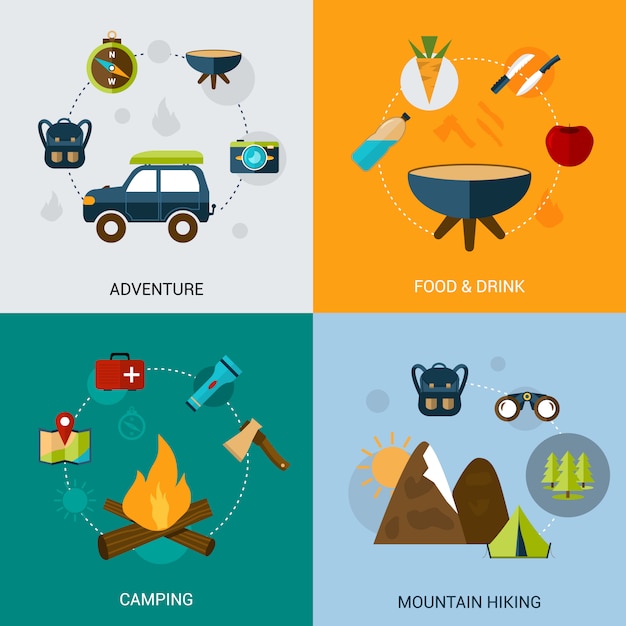 Camping Icons Set