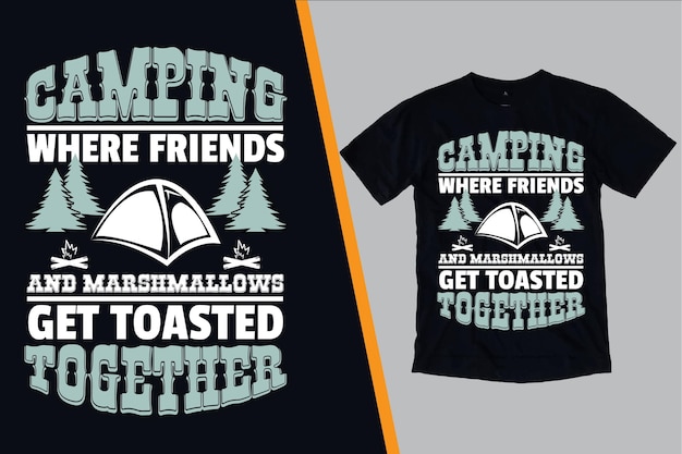 Camping is awesome beer make it awesome tshirt design