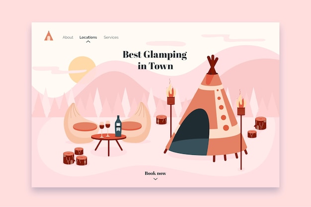 Camping landing page