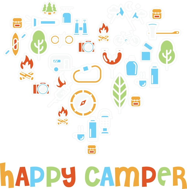 camping life design idea