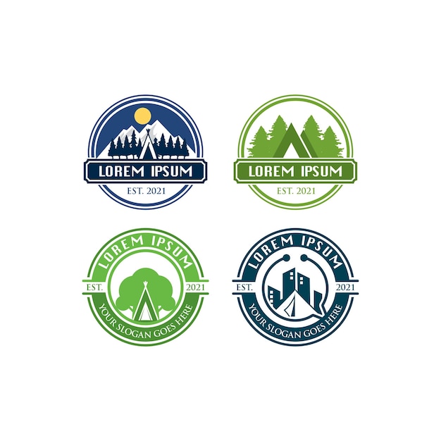 Camping logo adventure logo vector