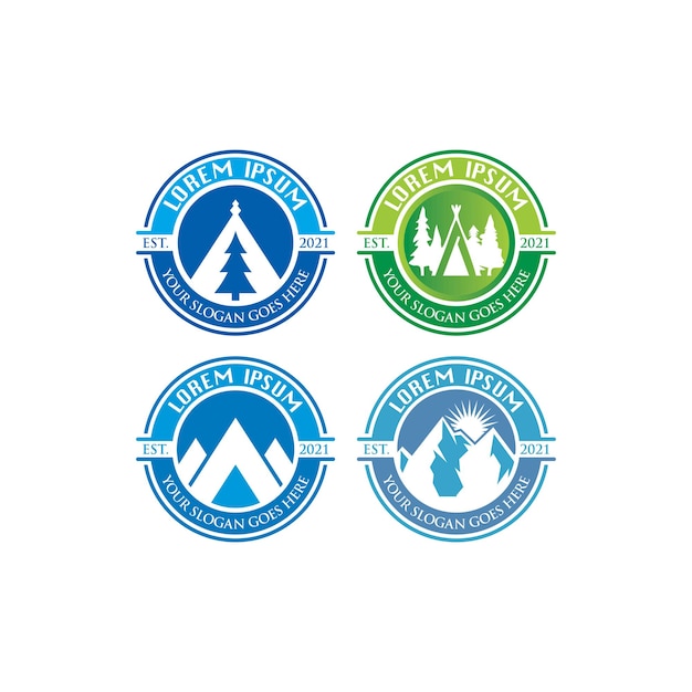 Camping logo adventure logo vector