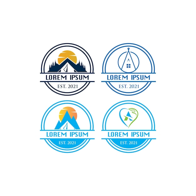 Camping logo adventure logo vector