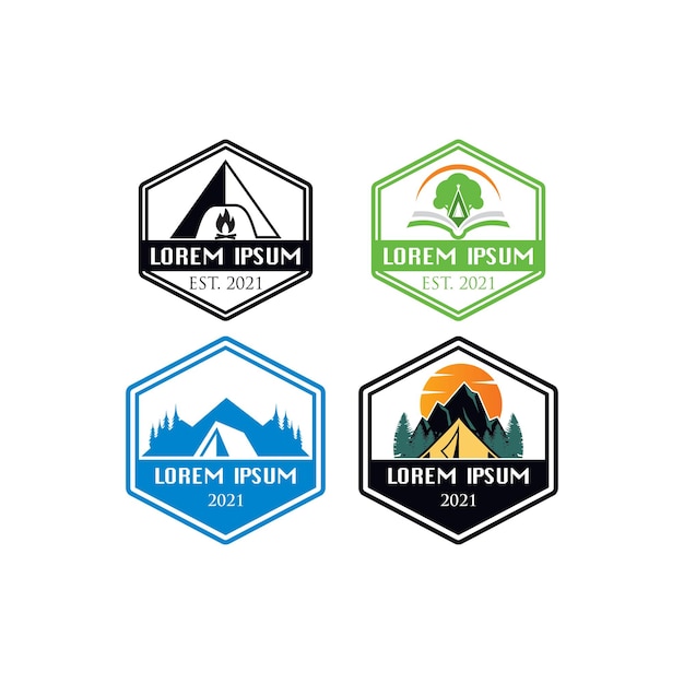 Camping logo adventure logo vector