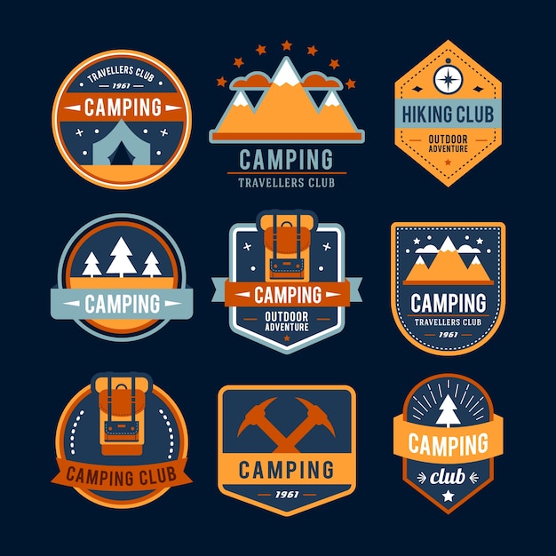 Camping logo collection