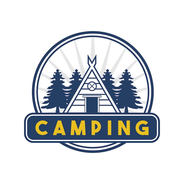 Camping logo design template. Outdoor design illustration.