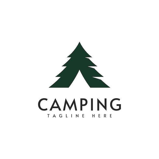 Camping logo vector design illustration template