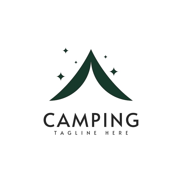 Camping logo vector design illustration template