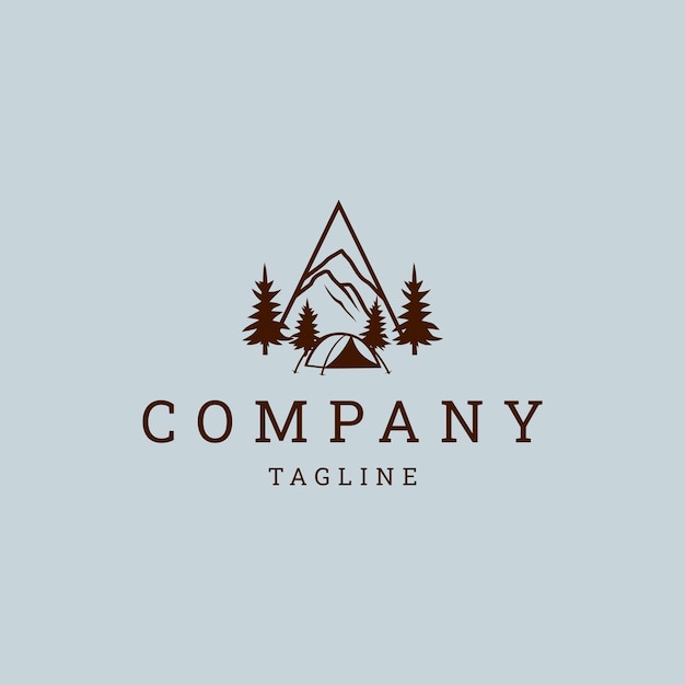 Camping logo vector design template