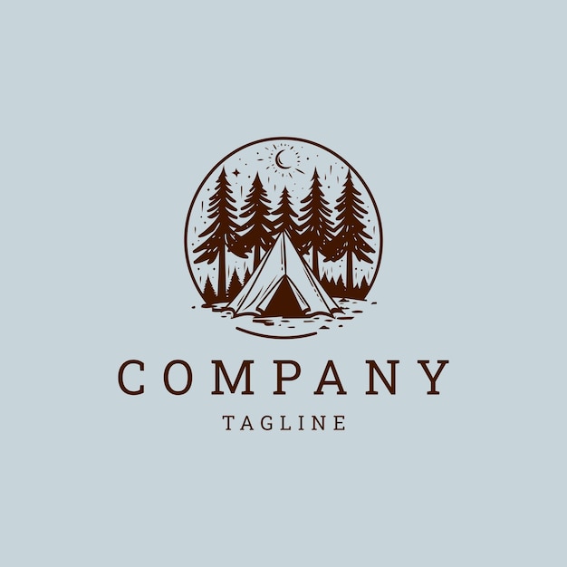 Camping logo vector design template