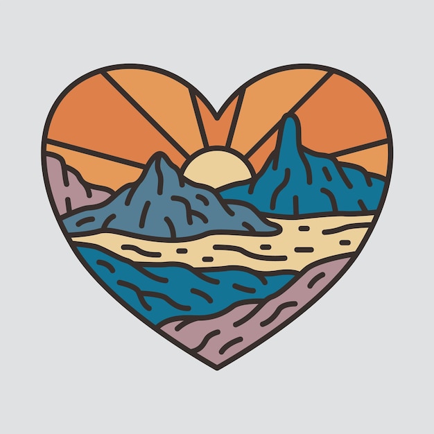 Camping love graphic illustration vector art tshirt design