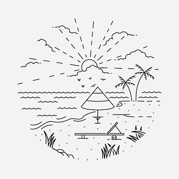 camping nature adventure wild line graphic illustration art t-shirt design