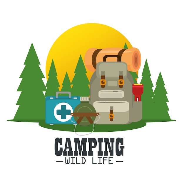 Camping outdoor adventure logo 