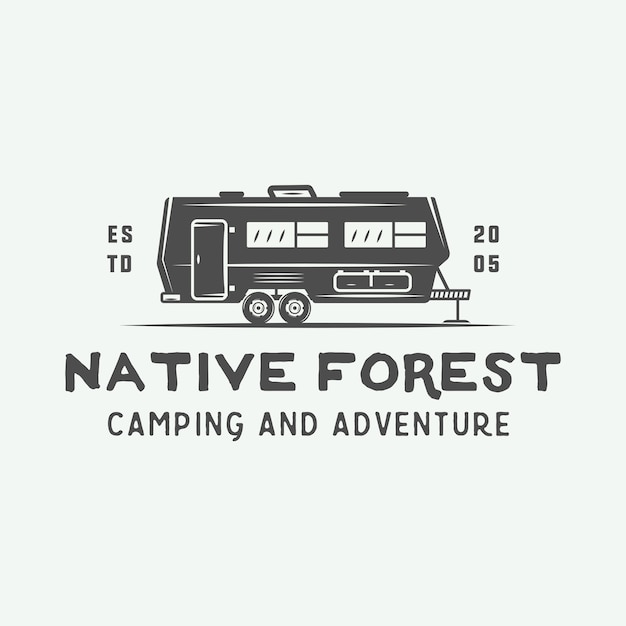 camping outdoor and adventure logo