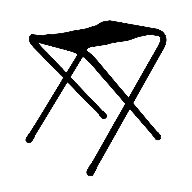 Camping portable chair silhouette