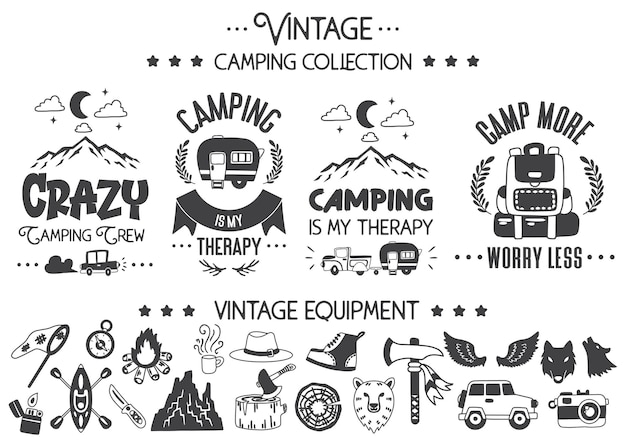 Camping quote illustration Vector for banner, poster, flyer