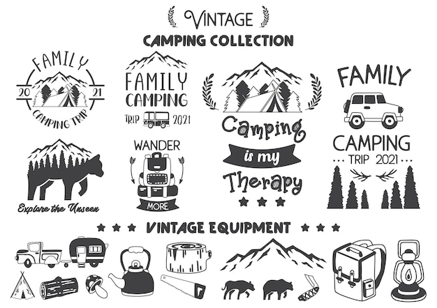 Camping quote illustration Vector for banner, poster, flyer