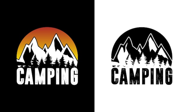 Camping Quote T shirt design, typography