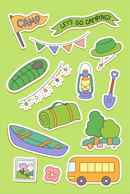 Camping sticker pack 01