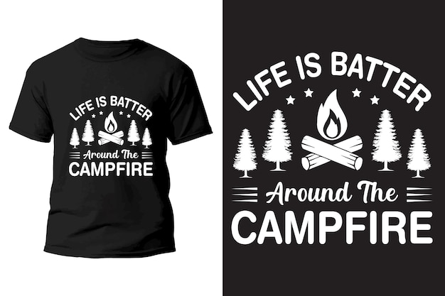 Camping svg t shirt design vector