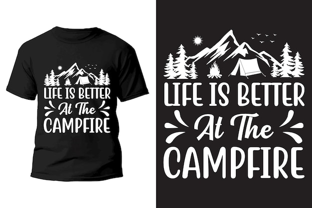 Camping svg t shirt design vector