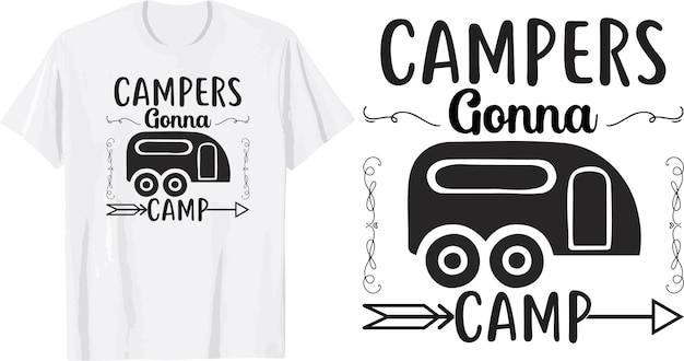 Camping svg t shirt design