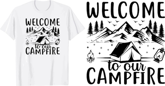 Camping svg t shirt design