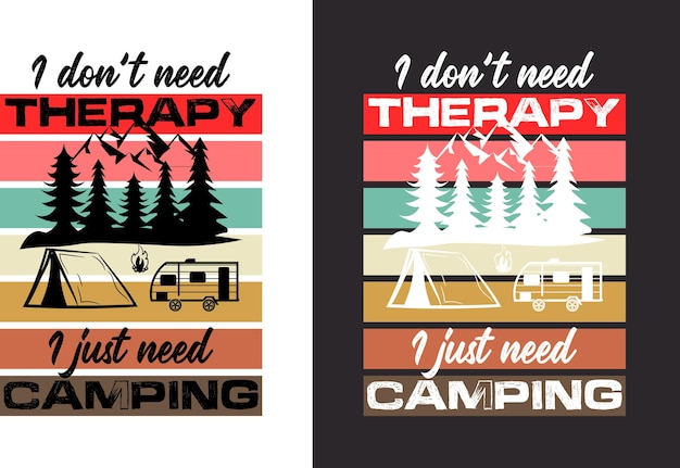 Camping T Shirt Design Bundle Tshirt Design For Camping Lover