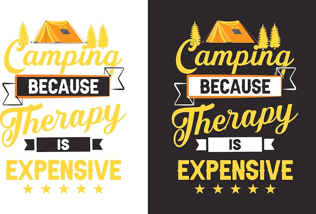 Vector camping t shirt design bundle tshirt design for camping lover